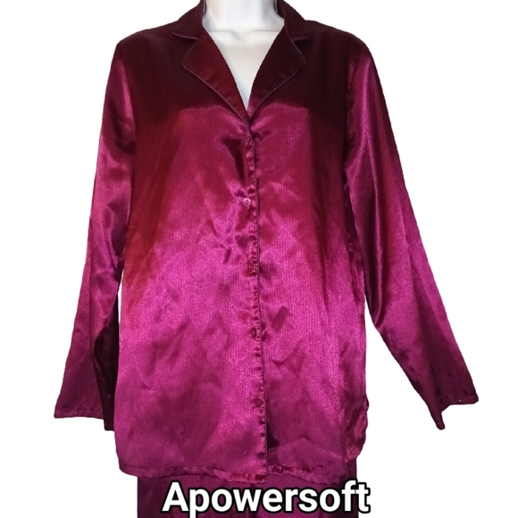 Pinstripe Satin Pajamas - Picture 3 of 8